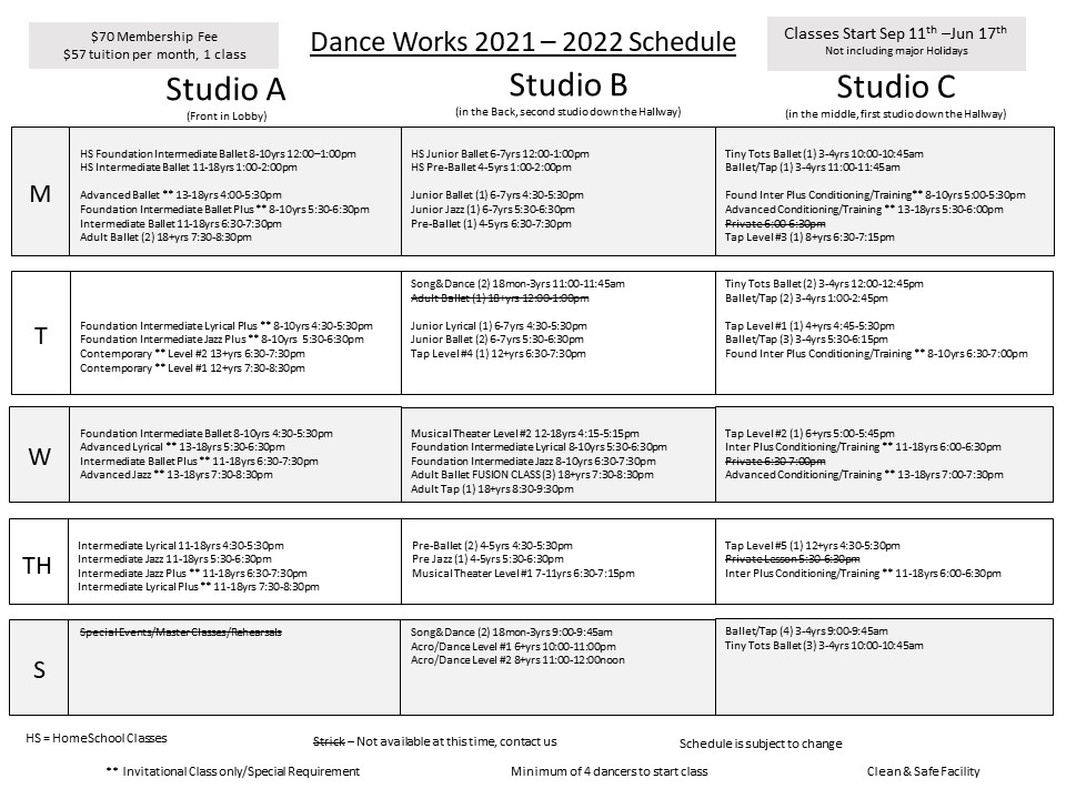 2021-2022 Dance Works New Schedule (1)